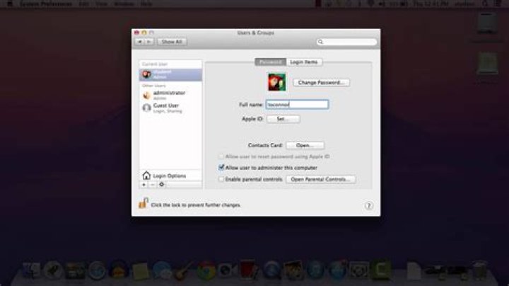 How do I change my password on a Macbook?