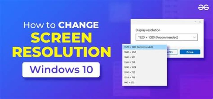 How do I change screen resolution?