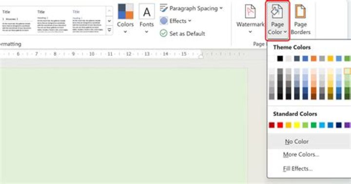How do I change the background color in Office 2016?