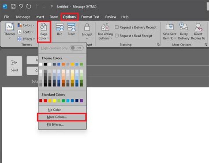 How do I change the color of my initials in Outlook?