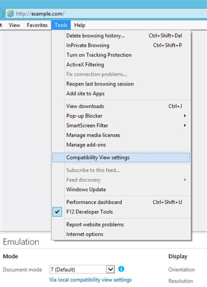 How do I change the default document mode in ie11?