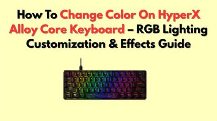 How do I change the lighting on my HyperX alloy FPS?