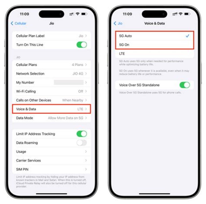 How do I change the LTE band on my iPhone?