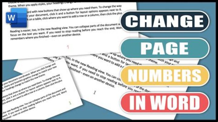 How do I change the page number font in Word 2020?