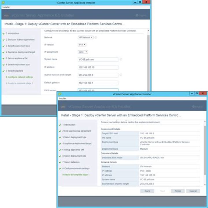How do I change the time on my vCenter 6.5 appliance?