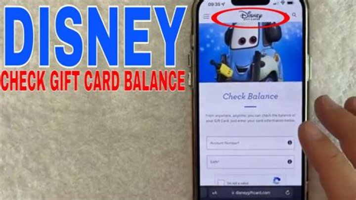 How do I check my Disney gift card balance?