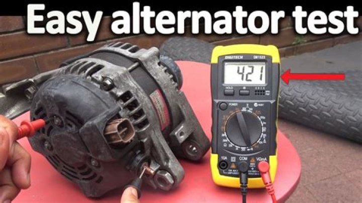 How do I check the current output of my alternator?