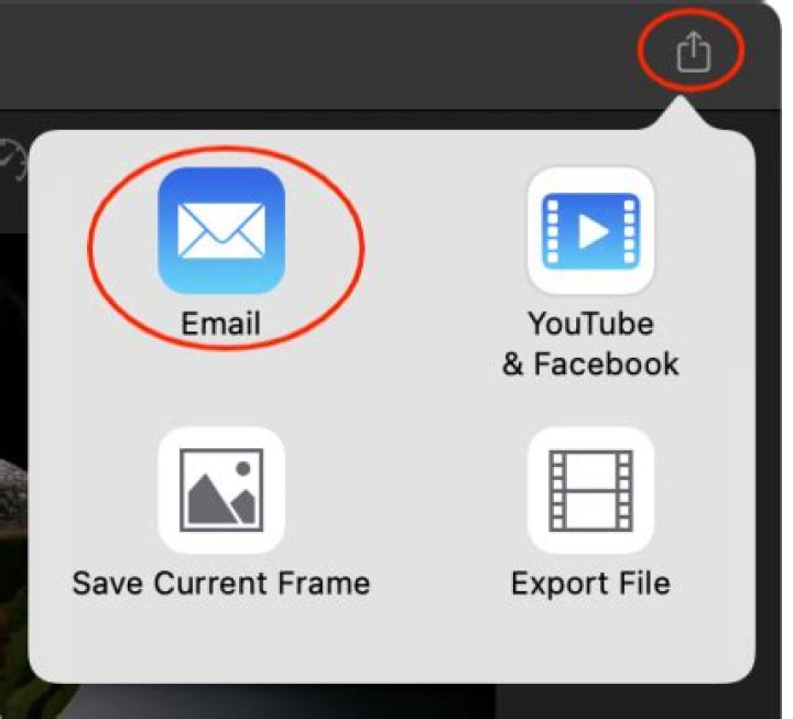 How do I compress an iMovie to email?