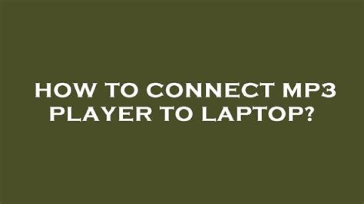 How do I connect my RCA mp3 player to my computer?
