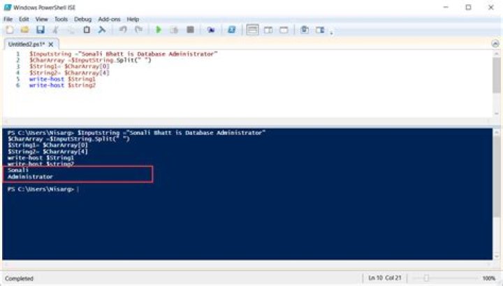 How do I convert a string to an array in Powershell?