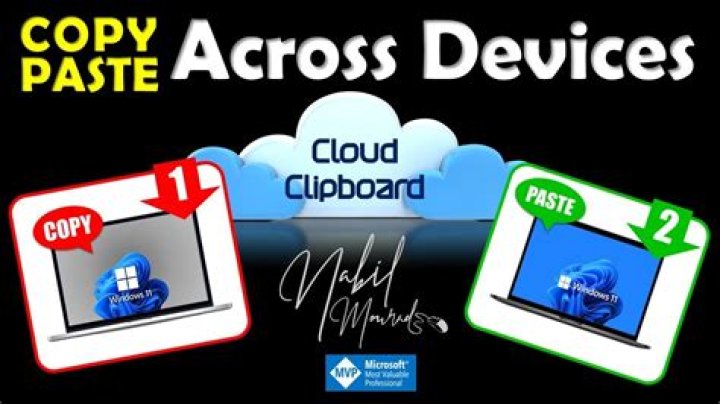 How do I copy and paste across devices?