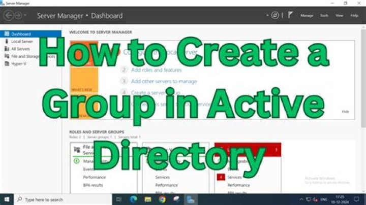 How do I create a group in Active Directory?