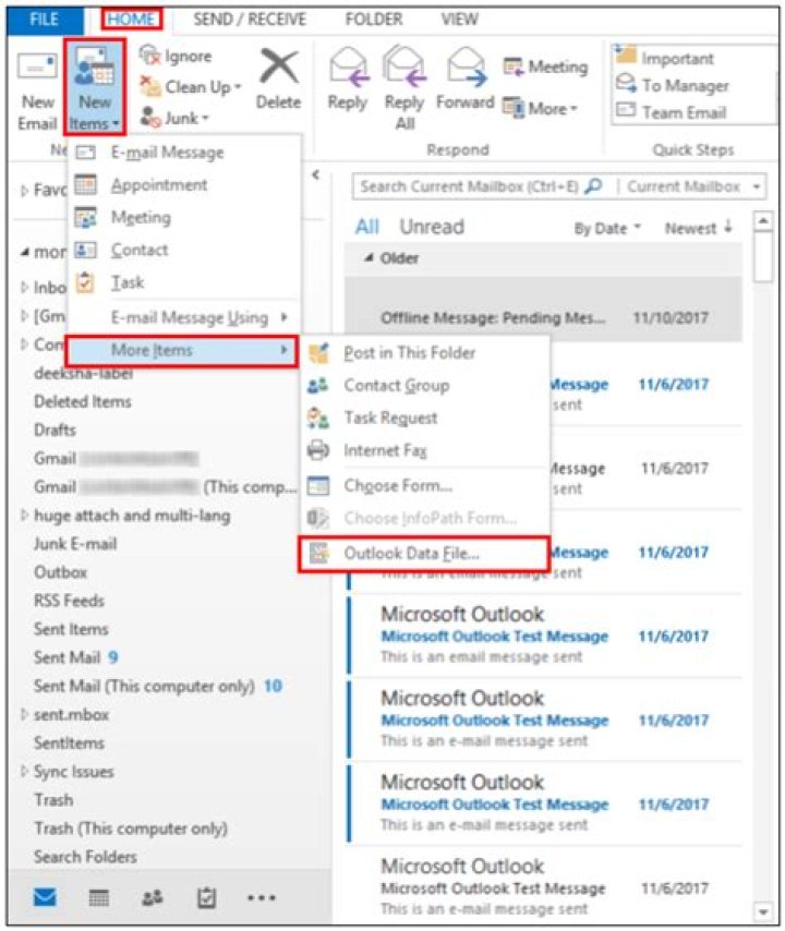 How do I create a PST file in Outlook 2011 for Mac?