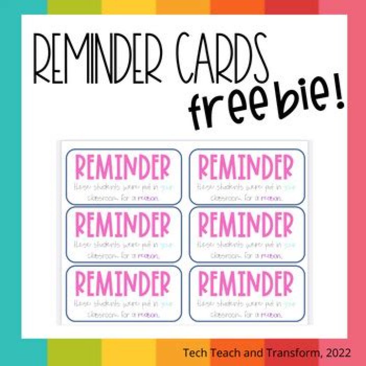 How do I create a reminder card in Word?