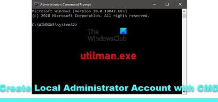 How do I create an admin account using CMD?