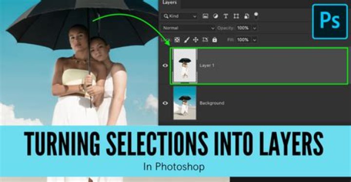 How do I cut and paste a selection in Photoshop?