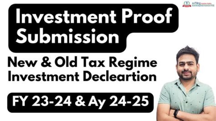 How do I declare an investment proof?