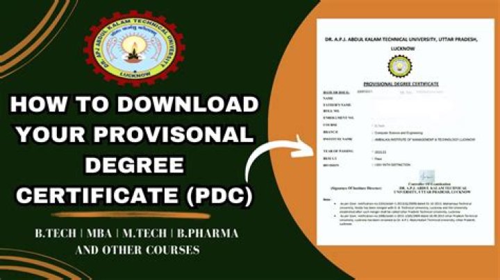 How do I download my AKTU provisional certificate?