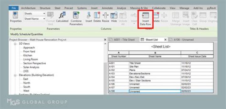 How do I edit a sheet list in Revit?