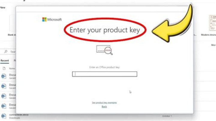 How do I enter my Microsoft Office product key?
