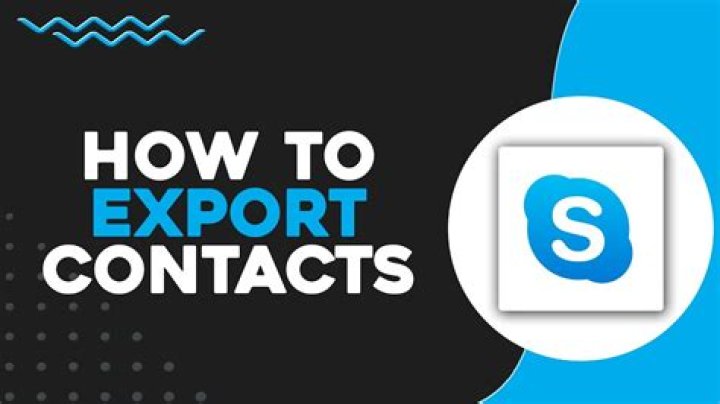 How do I export Skype contacts 2019?