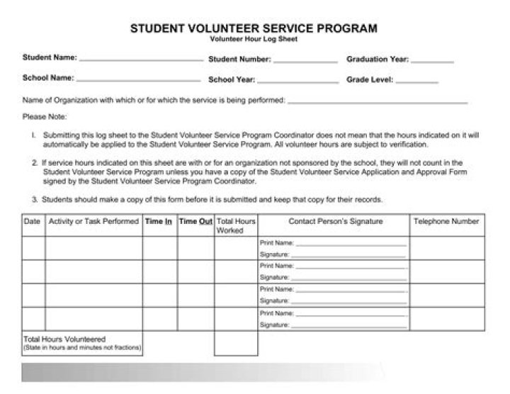 How do I file volunteer hours for college?