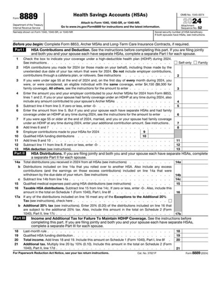 How do I fill out Form 8889?
