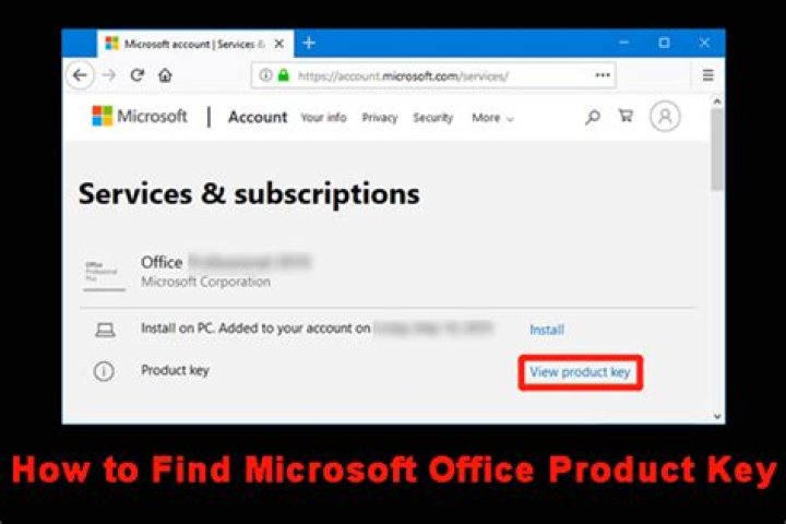 How do I find my Office 365 product key that is already installed?