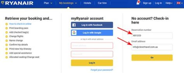 How do I find my RyanAir booking reference?