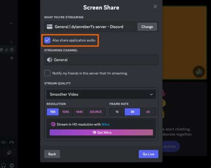 How do I fix discord screen sharing audio?