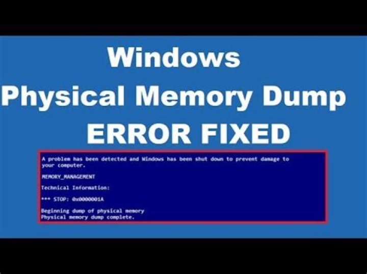 How do I fix dumping physical memory to disk?