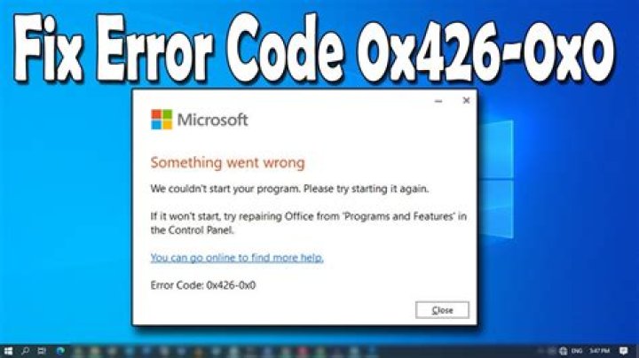 How do I fix Microsoft Error 0x426-0x0?