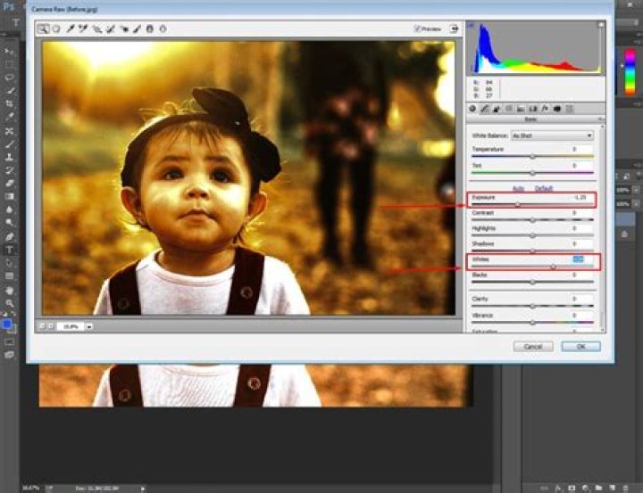 How do I fix overexposed area in Photoshop?