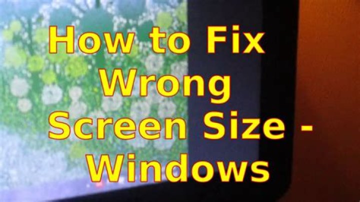 How do I fix the screen size on my switch?