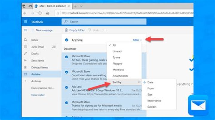 How do I force an email to delete in Outlook?
