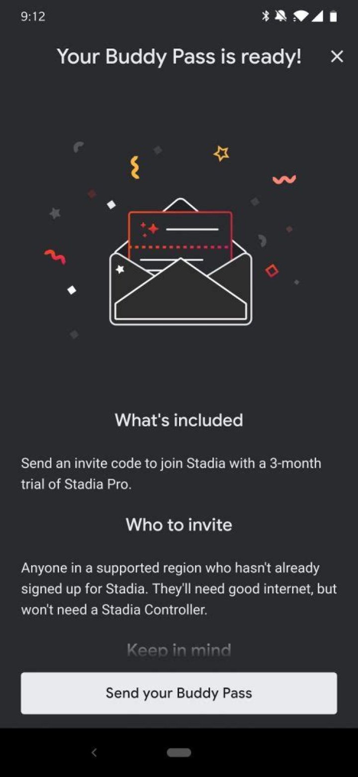 How do I get a buddy pass for stadia?