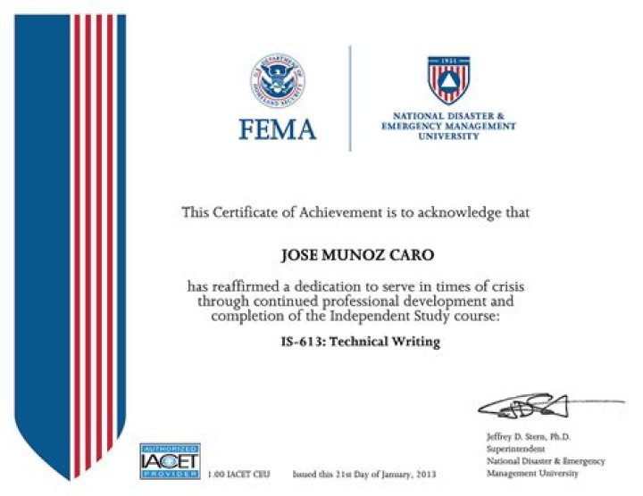 How do I get a FEMA course certificate?
