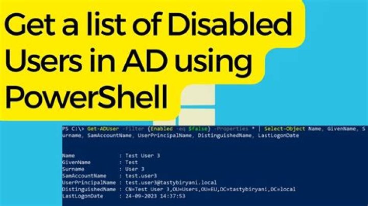 How do I get a list of disabled users in Active Directory?