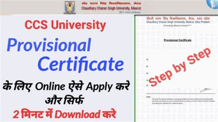 How do I get a provisional degree from CCS?