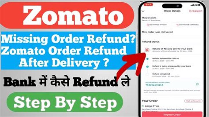 How do I get a refund from zomato?