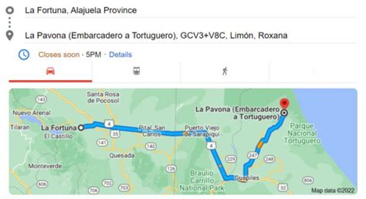 How do I get from Tortuguero to Arenal?