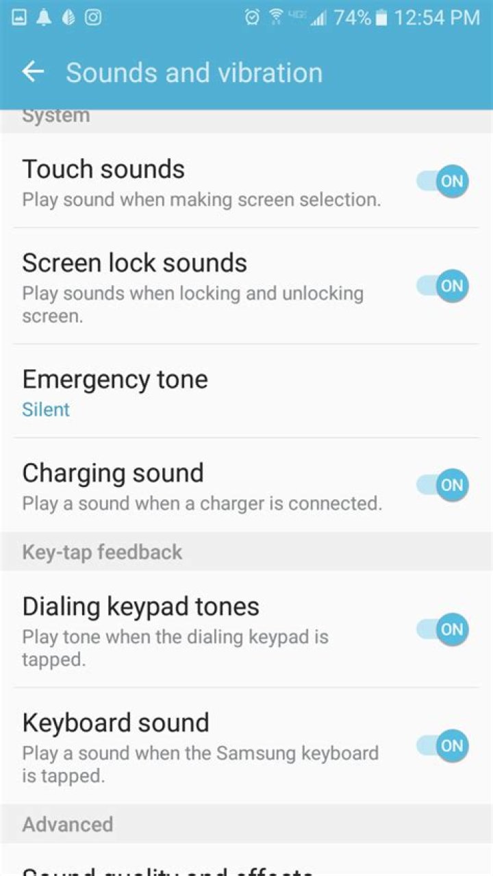 How do I get haptic feedback on my Samsung?