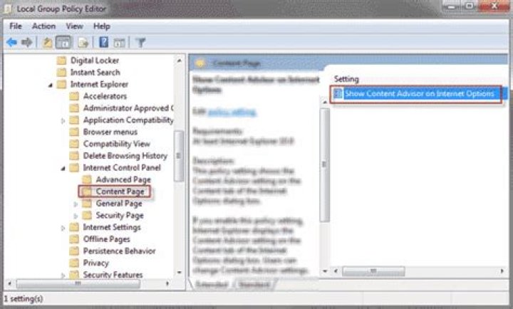 How do I get rid of Content Advisor on Internet Explorer?
