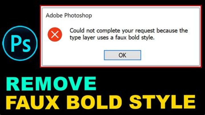 How do I get rid of faux bold in Photoshop?
