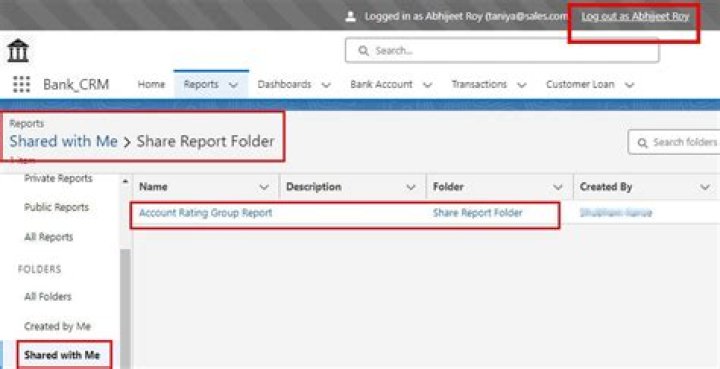 How do I grant access to a report folder in Salesforce?