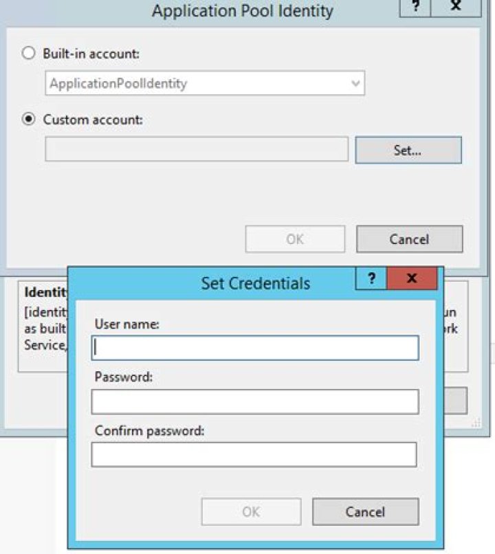 How do I grant IIS app pool identity permissions?
