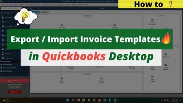 How do I import an invoice template into QuickBooks desktop?