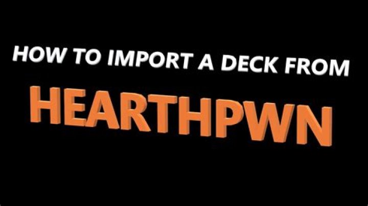 How do I import decks from Hearthpwn?