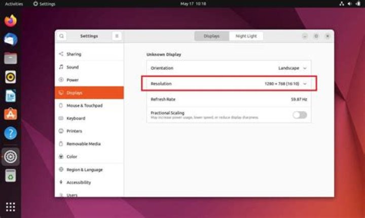 How do I increase screen size in Ubuntu?