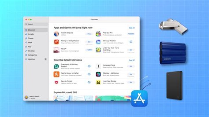 How do I install apps on an external hard drive Mac?